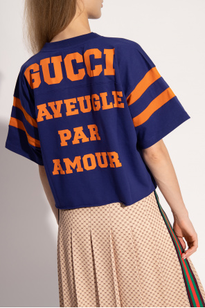 Gucci Cropped T-shirt with print