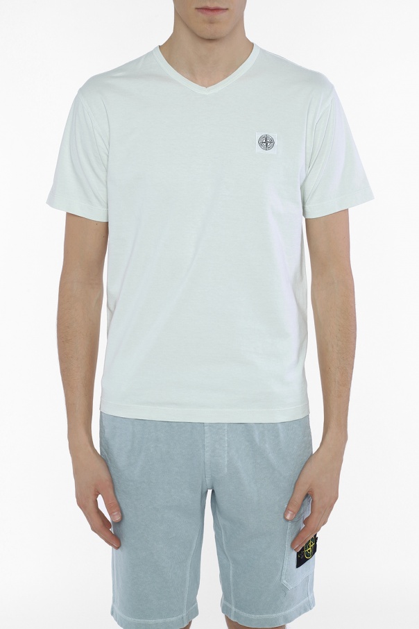 stone island t shirt and shorts