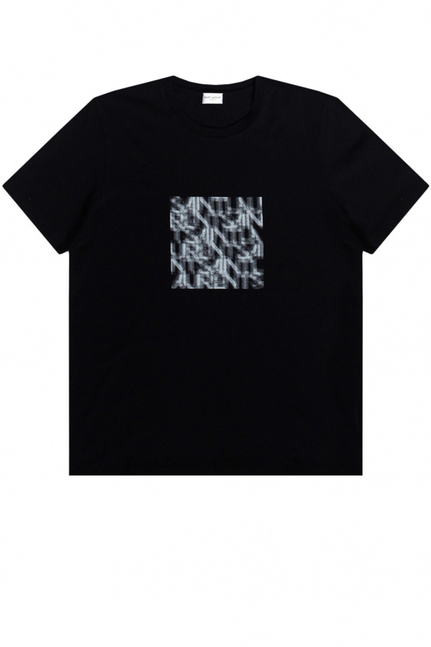 Saint Laurent Printed cotton T-shirt