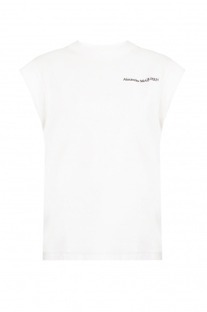 alexander mcqueen logo patch short sleeve t shirt item