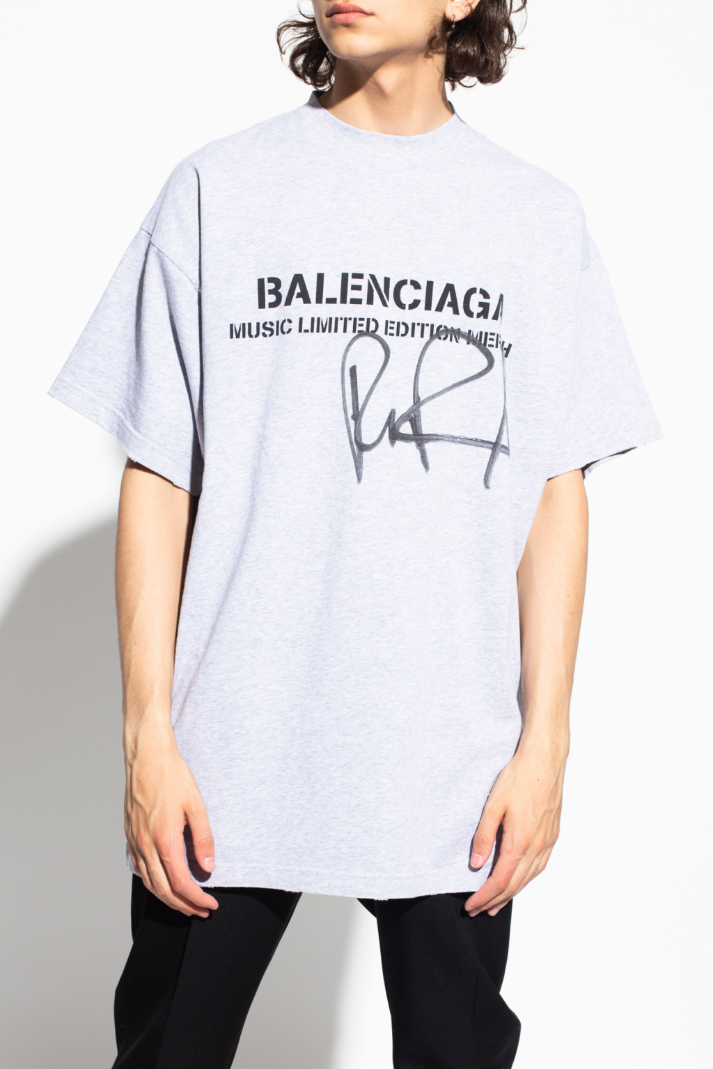 Balenciaga Men's Logo Crew T-Shirt