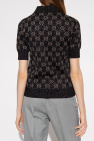 Gucci BLACK Polo shirt with lurex yarn
