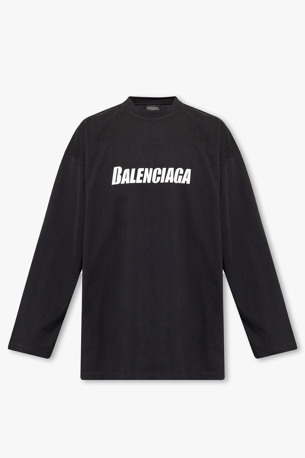 Balenciaga Long Sleeve Cotton Poplin Concealed Shirt