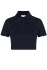 Saint Laurent NAVY BLUE Cropped polo shirt