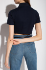 Saint Laurent NAVY BLUE Cropped polo shirt
