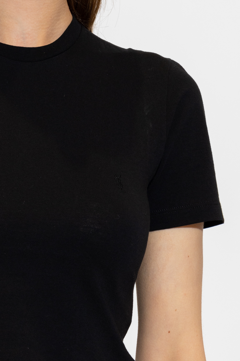 Saint Laurent Cropped T-shirt with logo