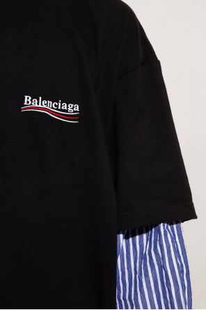 Balenciaga Grey Petite California Slogan Overdyed T-shirt