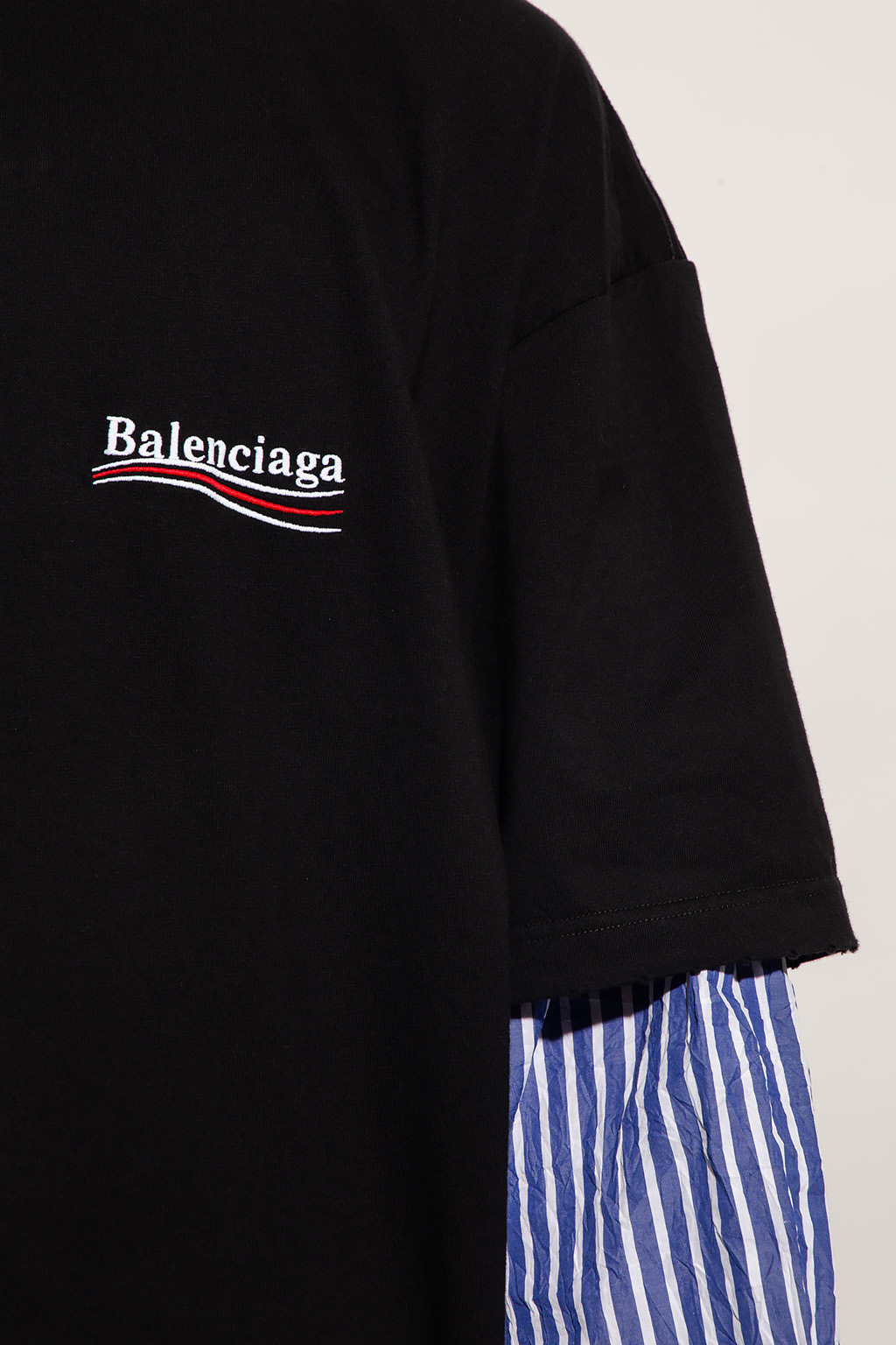 Balenciaga side pleats T-shirt