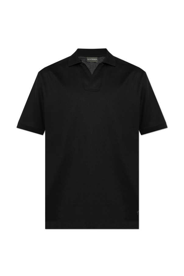 Emporio Armani Polo with logo-shaped patch