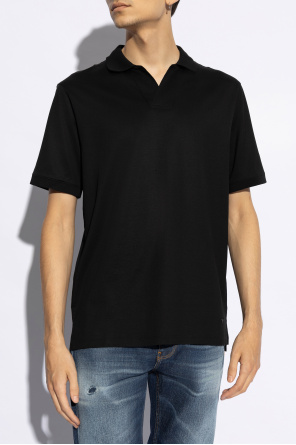 Emporio Armani Polo with logo-shaped patch