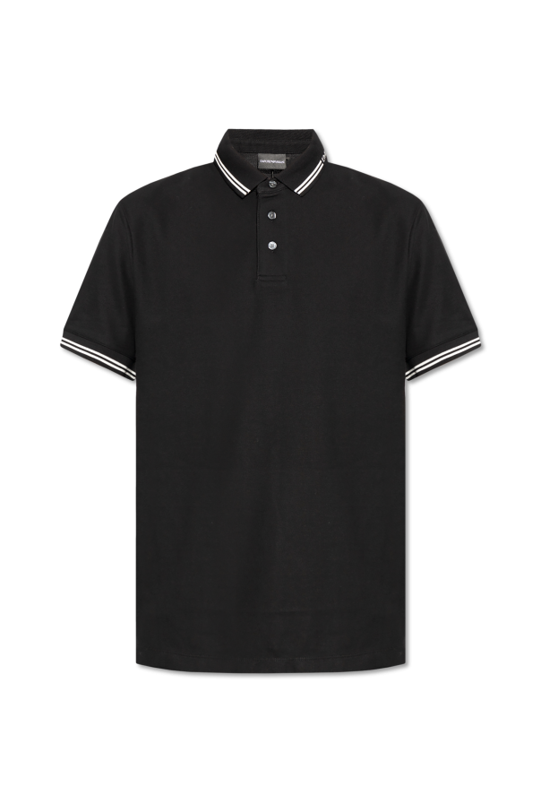 Emporio Armani Bawełniane polo z logo