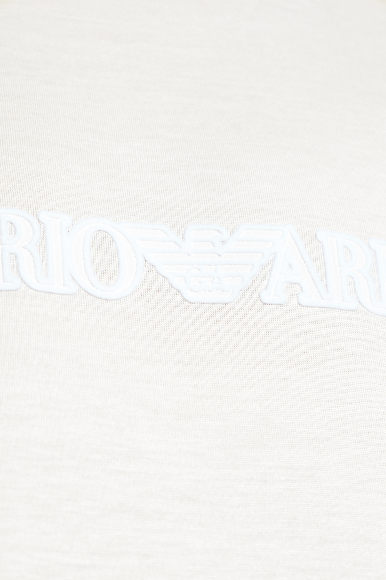 Emporio armani Silk T-shirt with velvet finish logo