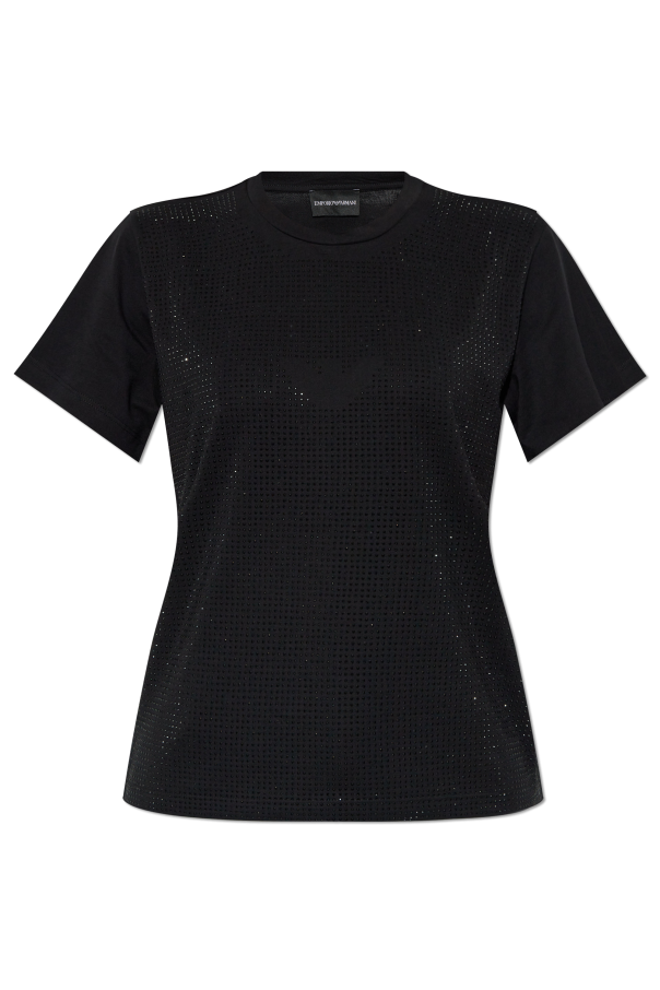 Emporio Armani T-shirt with shimmering crystals