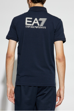 EA7 Emporio Armani Cotton polo shirt with printed logo