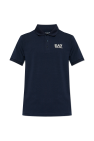 EA7 Emporio Armani NAVY BLUE Cotton polo shirt with printed logo