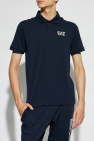 EA7 Emporio Armani NAVY BLUE Cotton polo shirt with printed logo