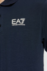 EA7 Emporio Armani NAVY BLUE Cotton polo shirt with printed logo