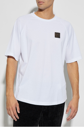 EA7 Emporio Armani T-shirt z naszywką z logo