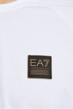 EA7 Emporio Armani T-shirt z naszywką z logo