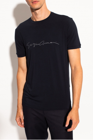 Giorgio Armani zip-up Logo T-shirt