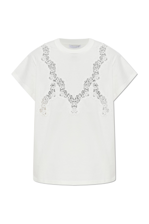 Camiseta con tejido decorativo