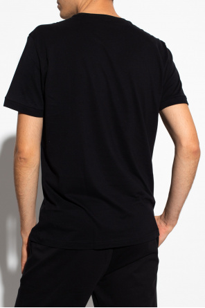 Mens Belt EMPORIO ARMANI Y4S497 Y127J 80001 Black Logo-printed T-shirt