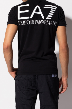 Emporio Armani Kids abstract-print low-top sneakers Blu Logo T-shirt