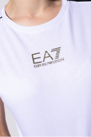 Emporio Armani Kids check print shirt Logo T-shirt