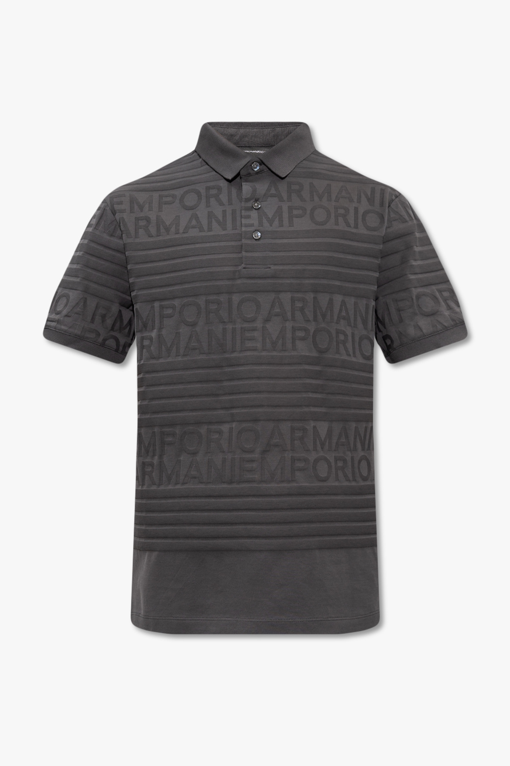 Emporio Armani Polo Ralph Lauren Sort tørklæde i merinould med guldfarvet pony-logo