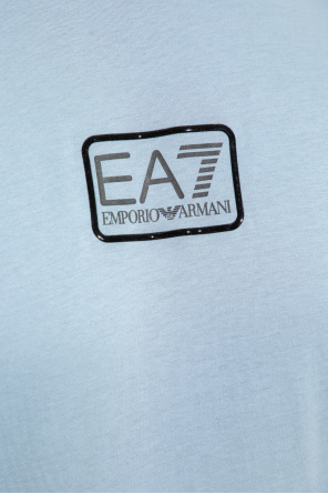 Emporio Vis armani diagonal-stripe shirt Logo T-shirt