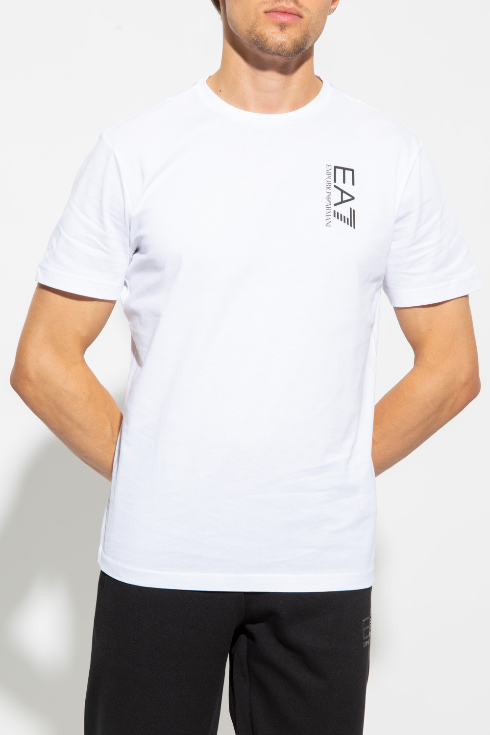 Mens EMPORIO ARMANI Chest GA Short Sleeve T-shirt Blue 8N1T99-1JNQZ-0944 T-shirt with logo
