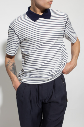 Giorgio Armani Striped half-sleeve polo shirt