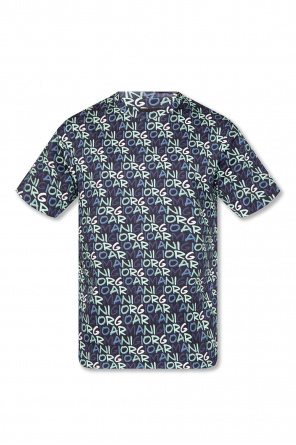Ea7 Emporio stampa armani logo print stretch-cotton T-shirt