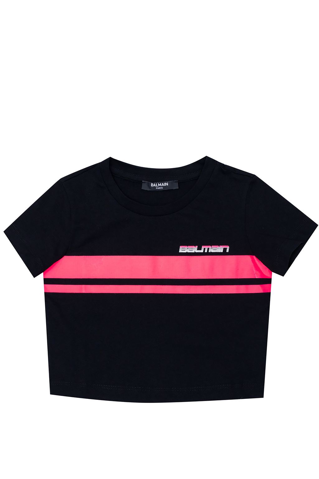 Balmain Kids logo-print short-sleeve T-shirt - Black