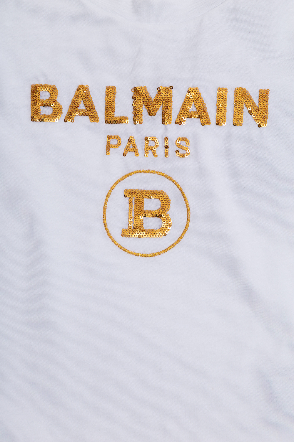 Balmain Kids balmain structured shoulder motif print top item