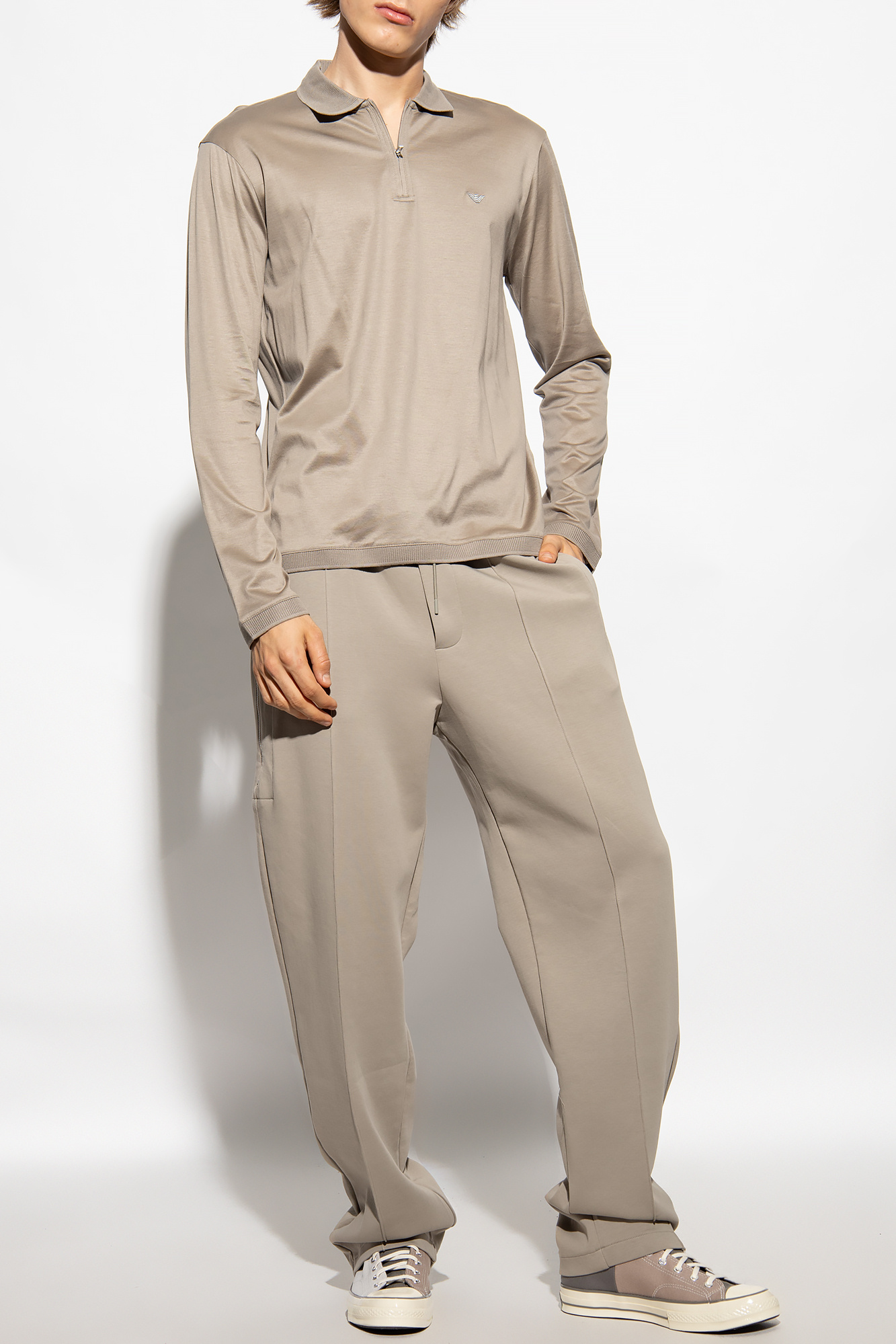 Beige polo giorgio di mare Emporio Armani - SchaferandweinerShops 