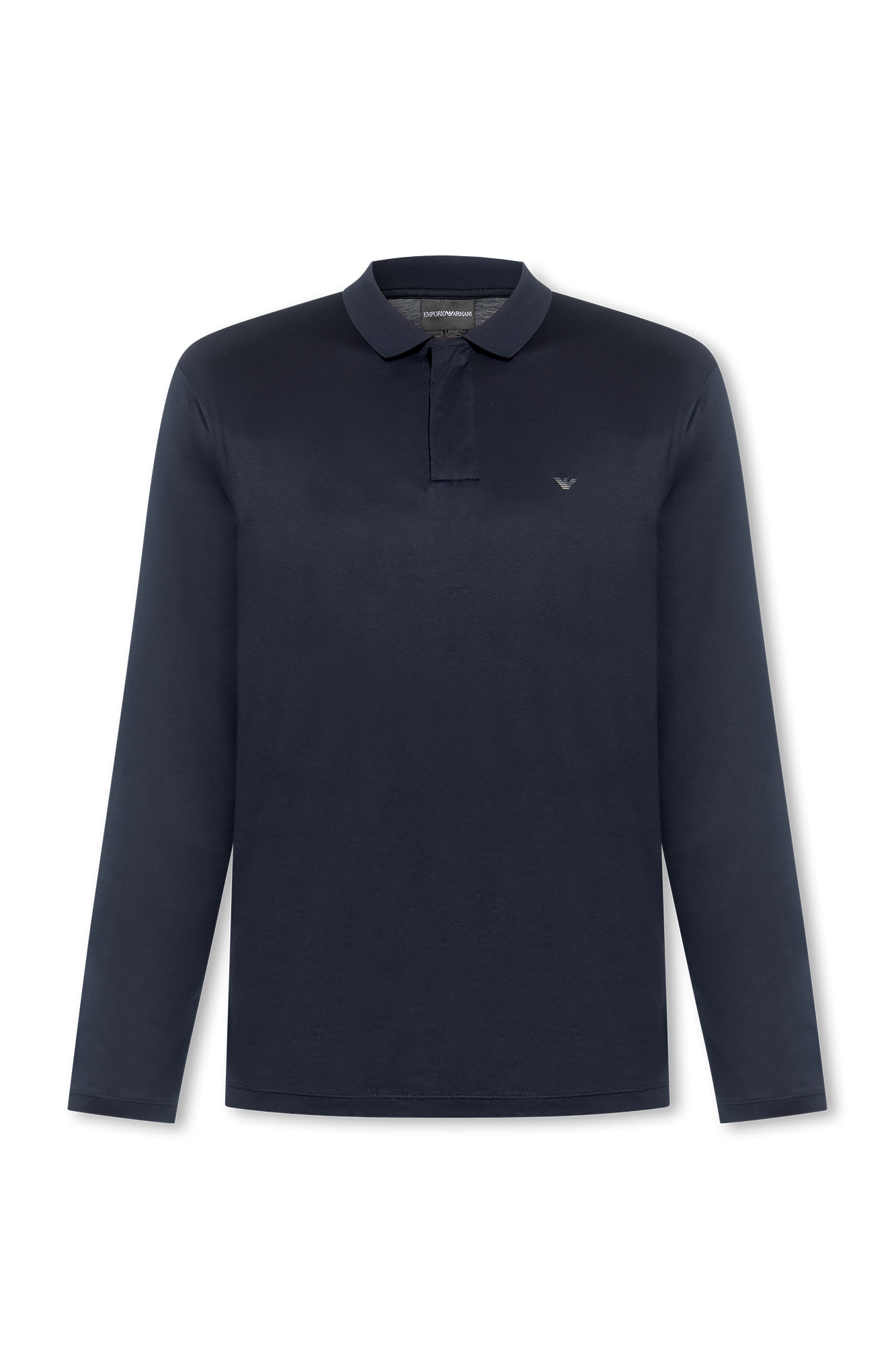 Navy blue Polo shirt with long sleeves Emporio Armani - Vitkac GB