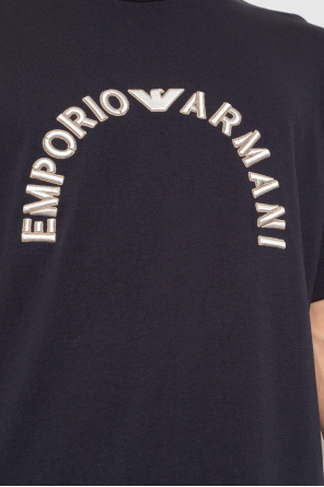 Emporio Armani Emporio Armani logo-embroidered cotton T-shirt