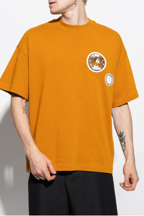 Emporio Armani Polyester T-shirt z naszywkami