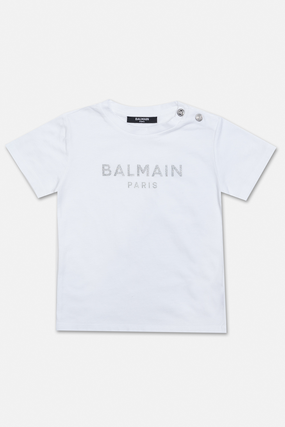 Balmain Kids Balmain three-button logo-print T-shirt