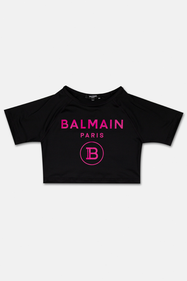 balmain Monogram Kids Crop top