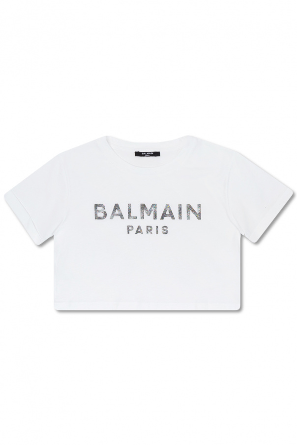 Balmain Kids BALMAIN WOOL DRESS WITH LOGO