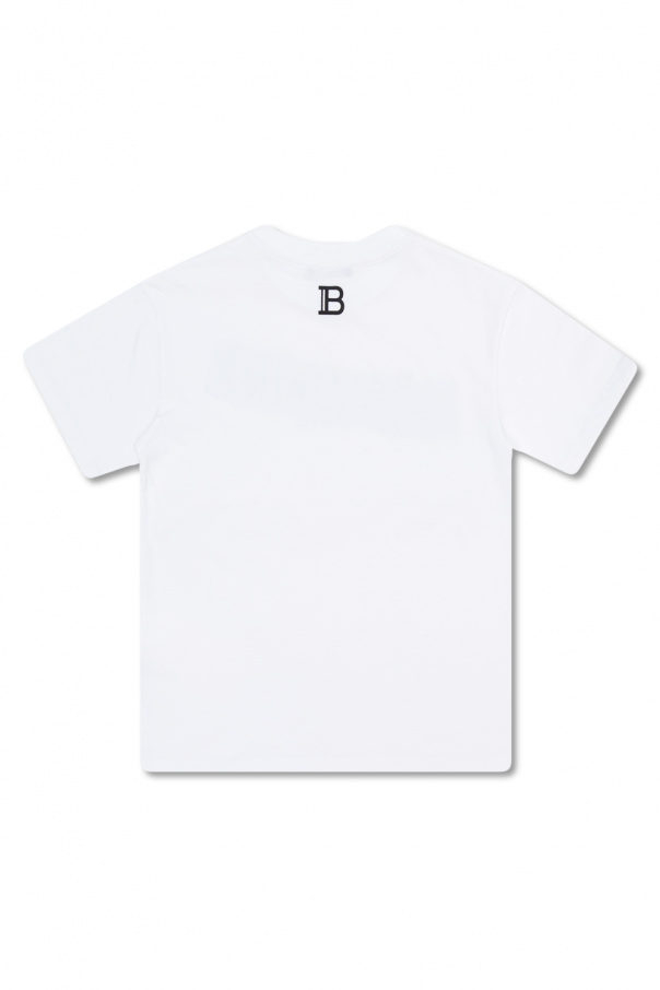 balmain wrap Kids T-shirt with logo