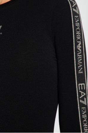 EA7 Emporio Armani logo-patch T-shirt with long sleeves