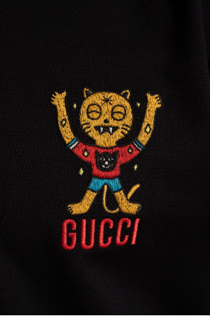 Gucci shorts with logo gucci kids shorts xdbjm