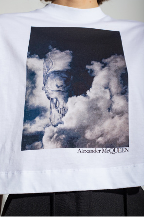 Alexander McQueen Alexander Mcqueen Man's Black Cotton Jersey Hoodie With Logo Print
