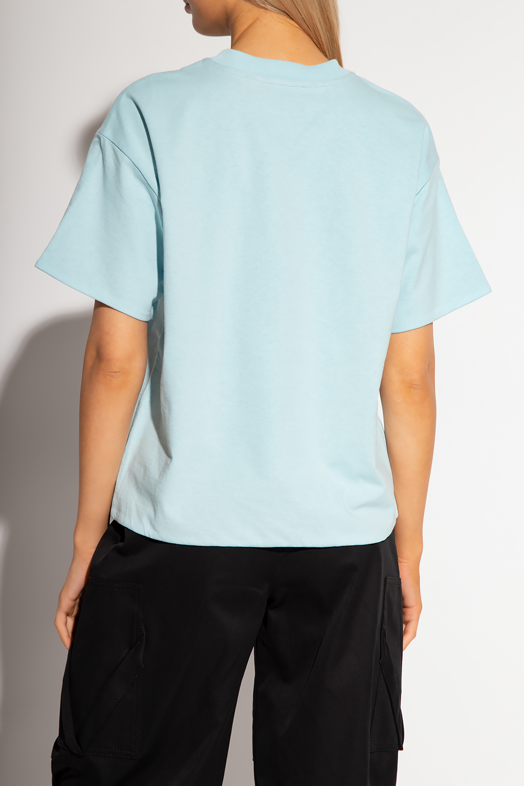 LOUIS VUITTON Monogram Wave Self-tie T-shirt Blue. Size XL