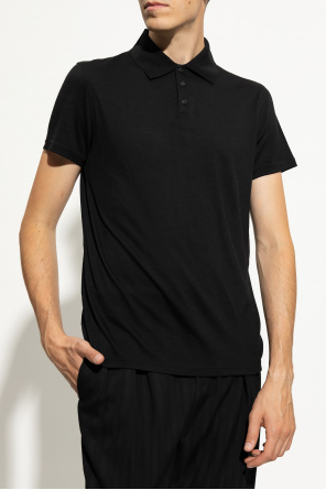 Saint Laurent jersey polo shirt with logo
