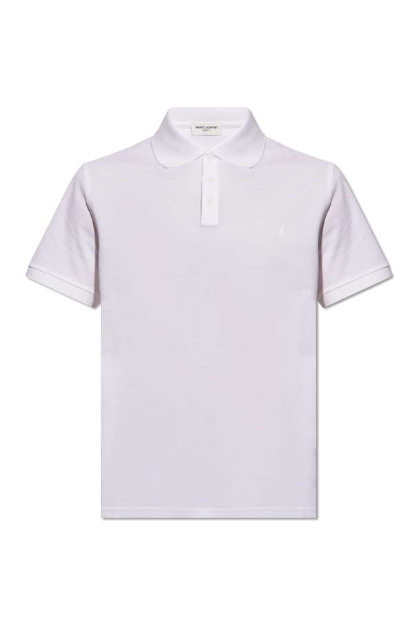 Cotton polo shirt with logo od Saint Laurent