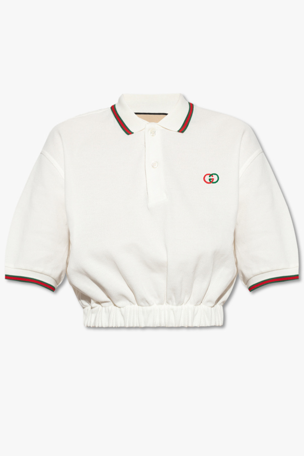 Gucci brown short-sleeve polo shirt